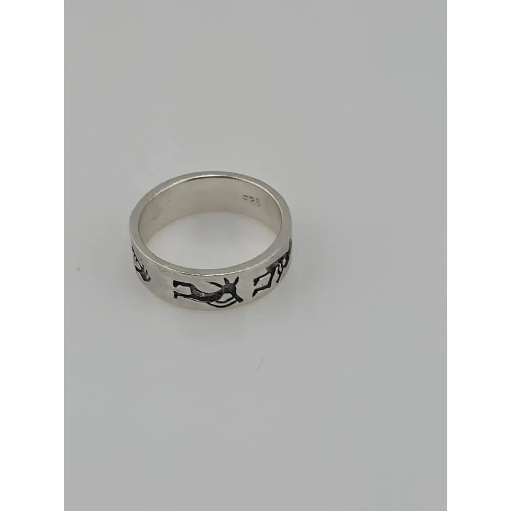 KOKOPELLI STERLING SILVER 925 BAND RING SIZE 7.5 - Picture 6 of 7